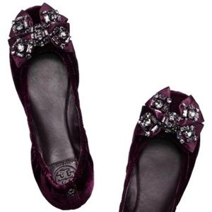 Tory Burch Velvet Azalea Ballet Flat